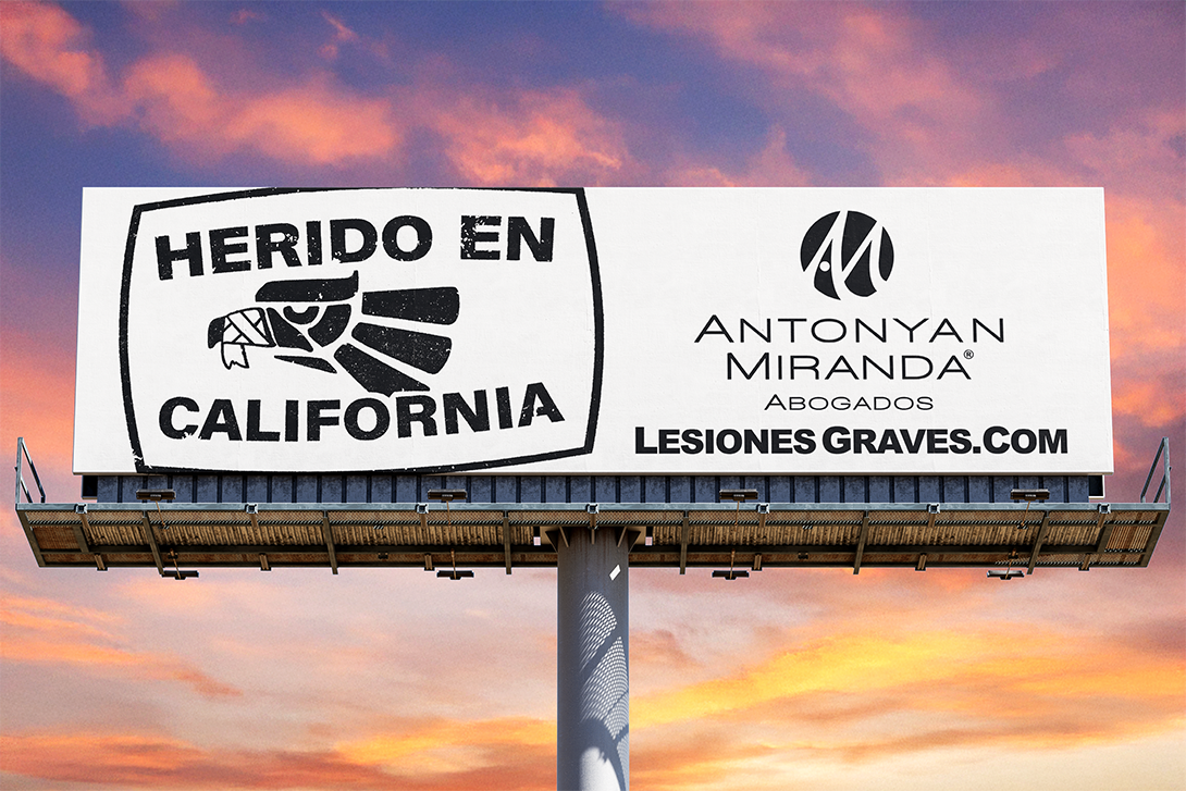 Herido en California billboard