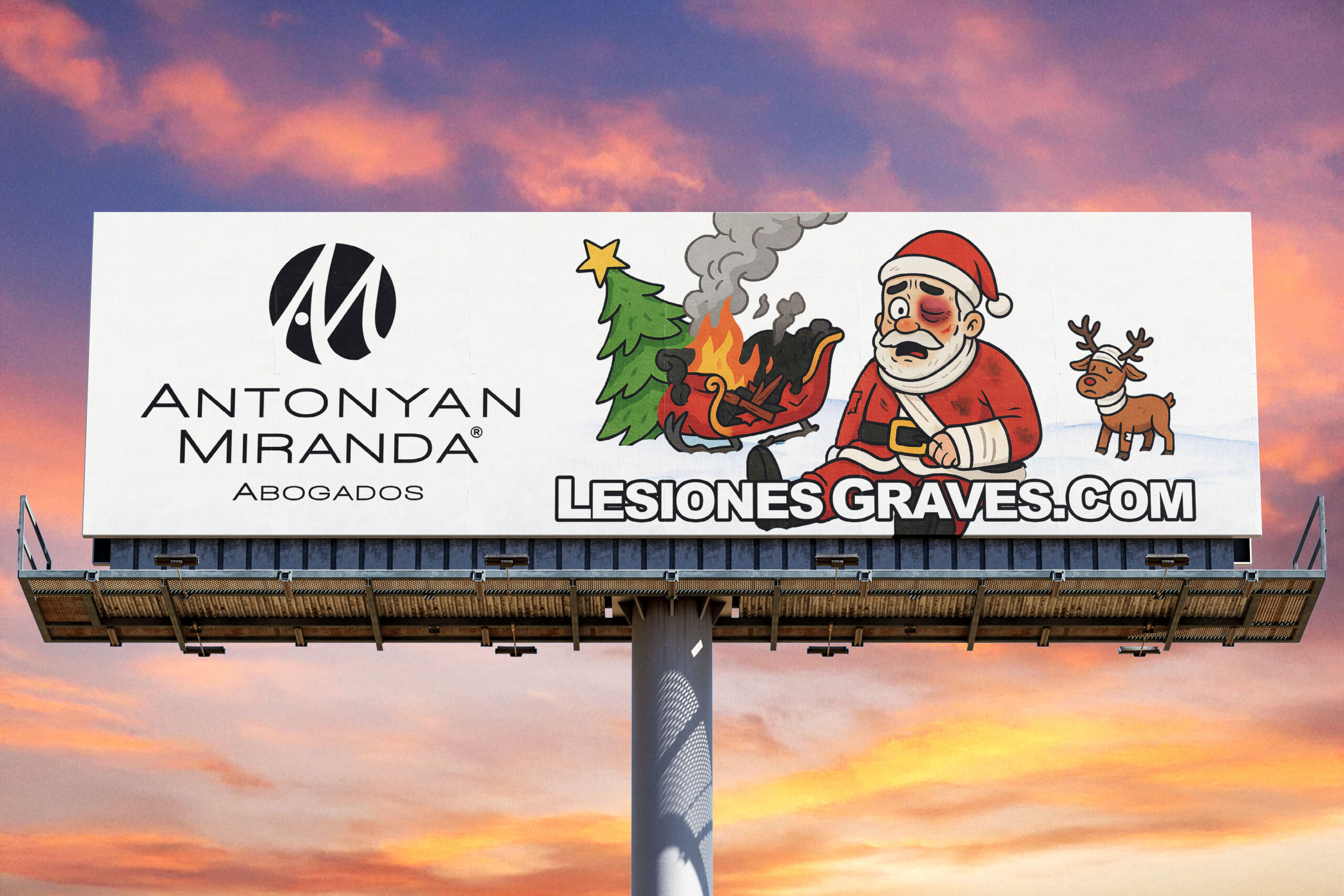 Lesiones Graves Santa billboard