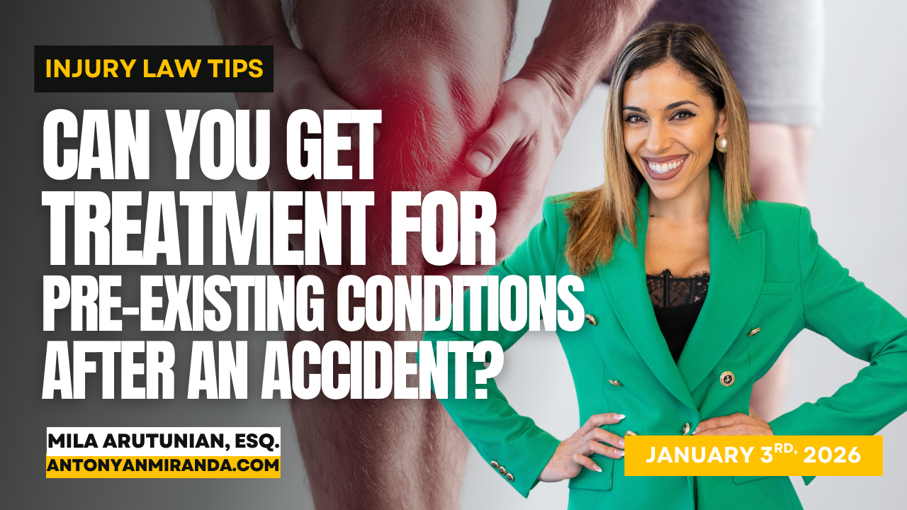 Can you get treatment for pre-existing conditions after an accident?