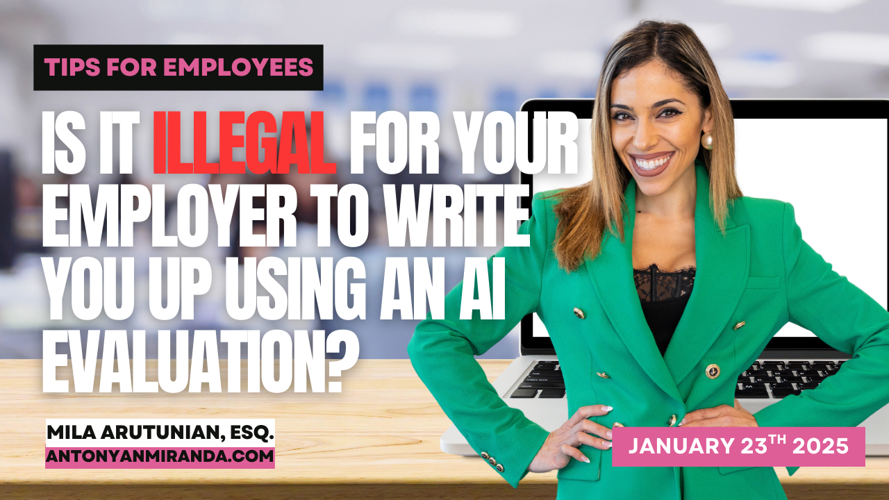 Is it illegal for your employer to write you up using an Ai evaluation?