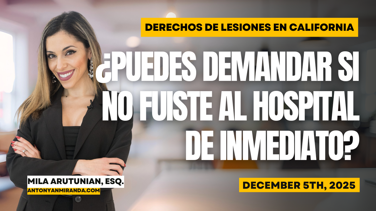 ¿Puedo Demandar Después De Un Accidente Si No Fui Al Hospital De Inmediato?