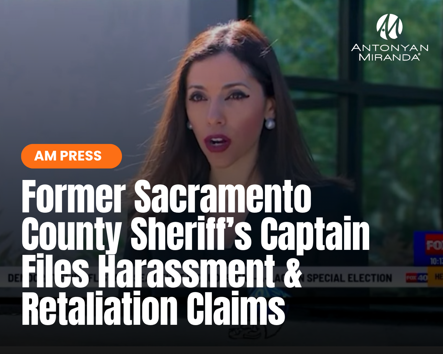 Former Sacramento County Sheriff’s Office Captain Files Legal Claims Alleging Sexual Harassment, Retaliation, and Wrongful Termination