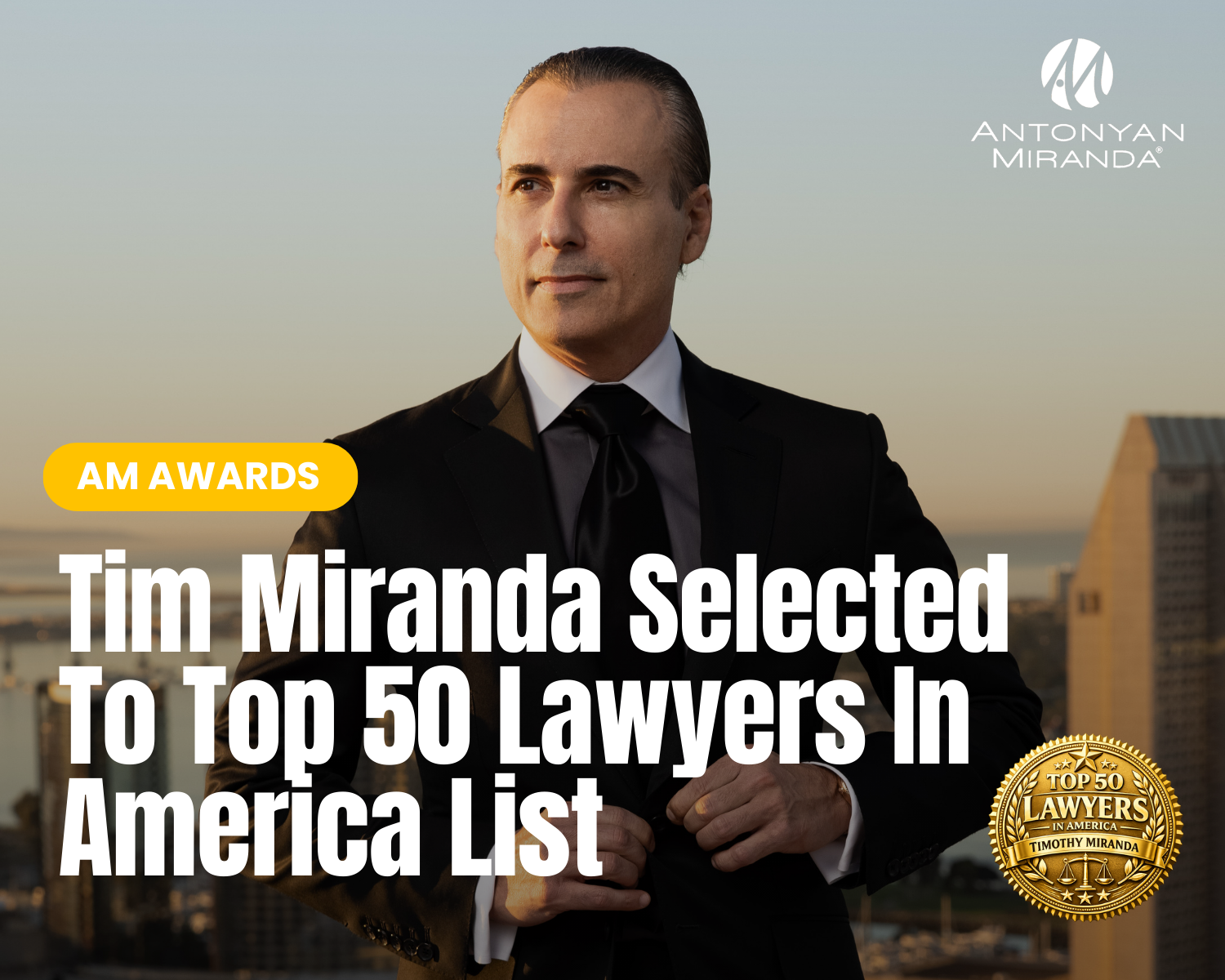 Timothy Miranda Selected To Top 50 Lawyers In America List For 2026