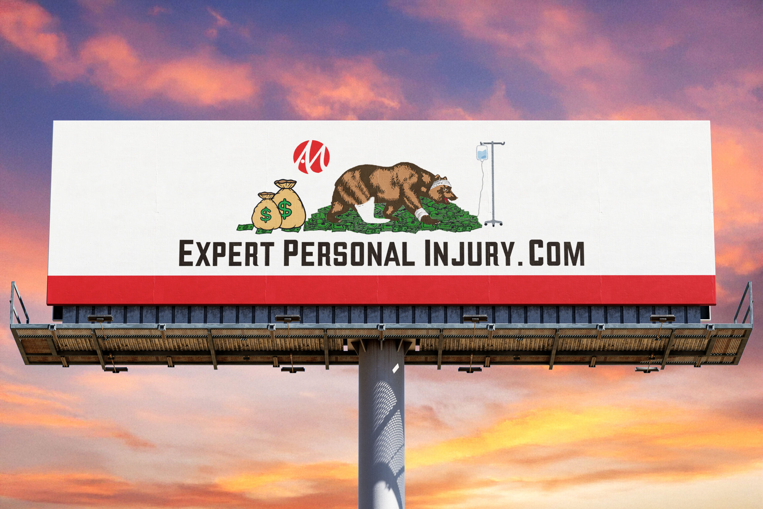 Injured California Bear Flag