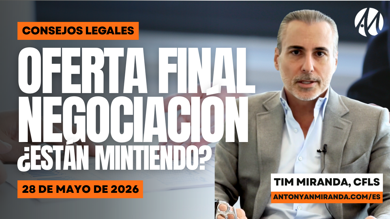 ¿Qué pasa si rechazas la oferta final de acuerdo de la aseguradora?