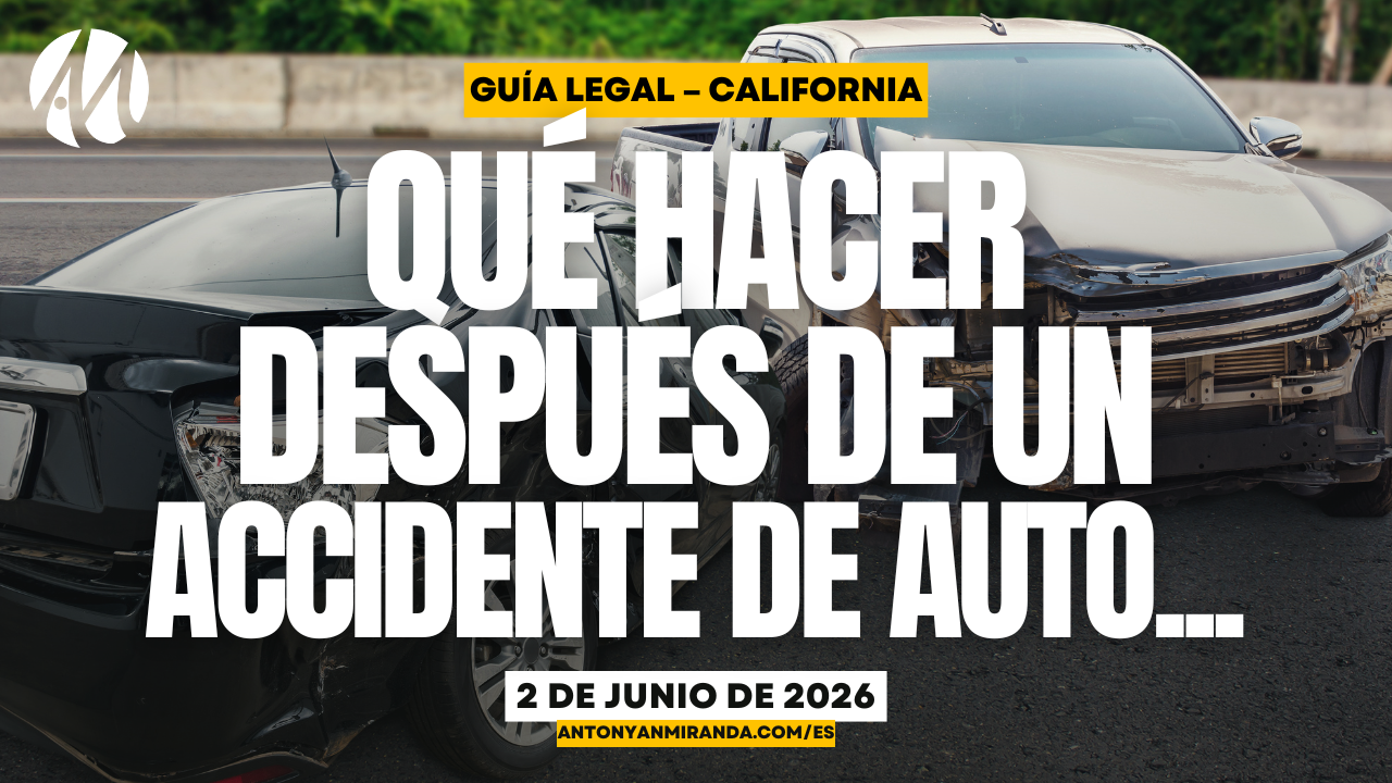 Qué Hacer Después de un Accidente de Auto en San Diego